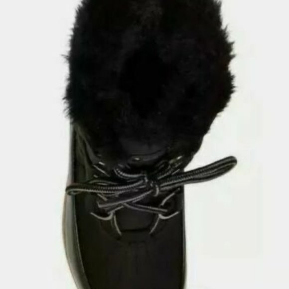 NIB JAMBU ANKLE BOOTS JBU WEATHER READY FAUX FUR COZY BLACK - Picture 5 of 6